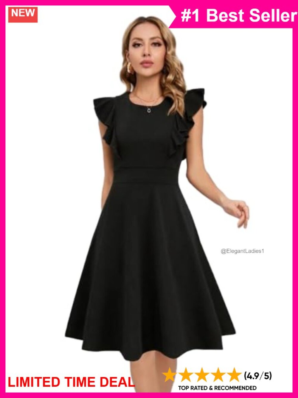 Women's A-Line Cocktail Dress Cap Sleeve Knee Length Semi Formal